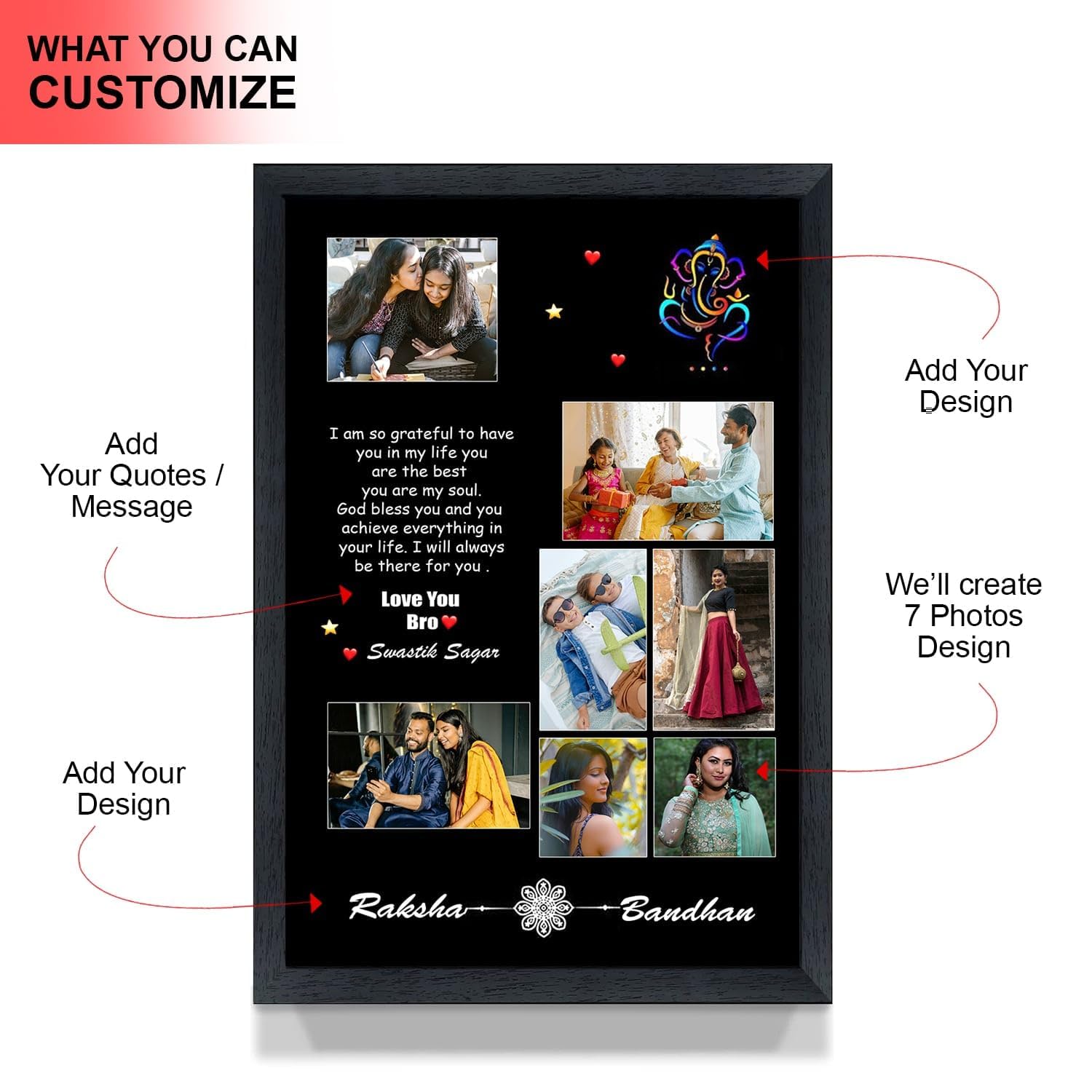 Rakhi collage frame