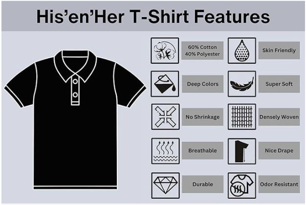 His'en'Her Personalized Tshirt for Kids with Photo Print, Text Print. 100% Cotton Customized Tshirt for Kids, Girls & Boys. Customized Gifts for Boys and Girls
